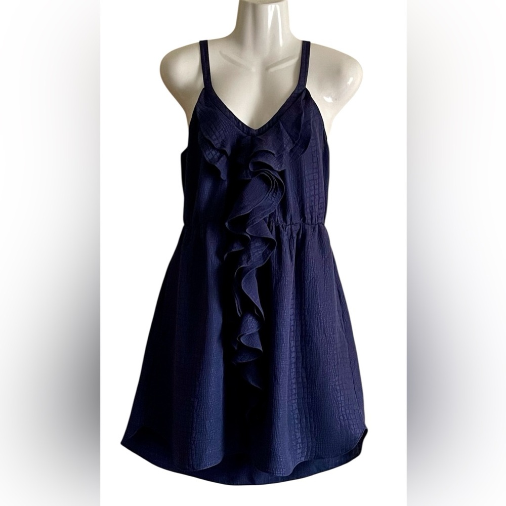Rebecca Taylor Blue Sleeveless V-Neck Sundress